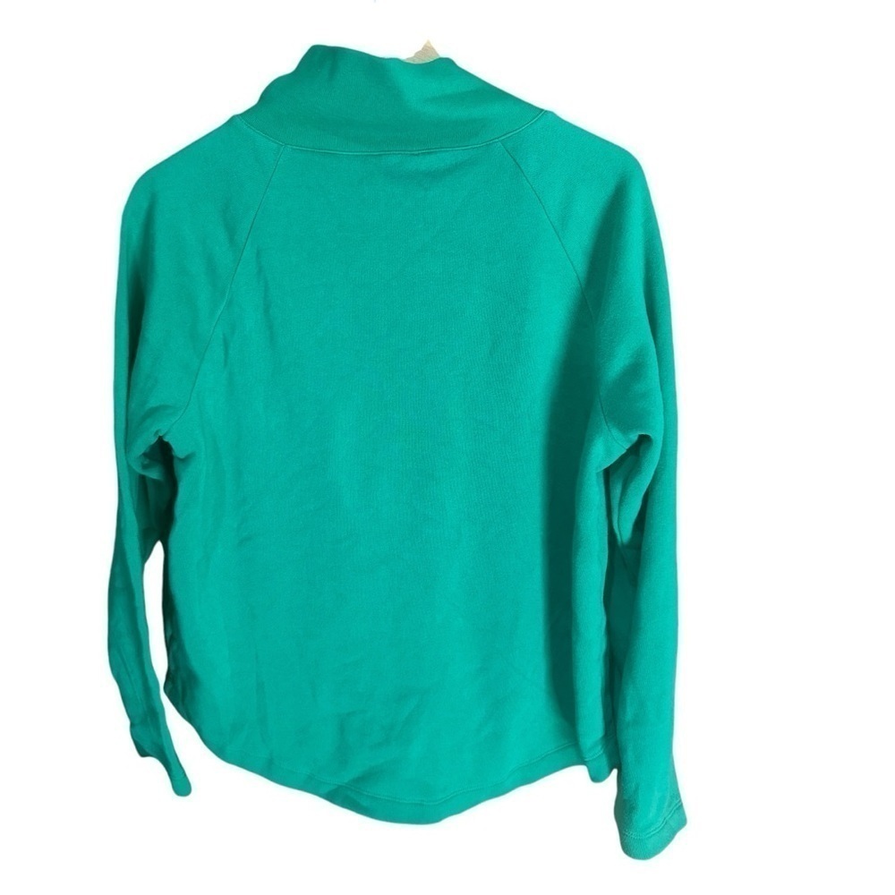 J Crew Wide Button Collar Pullover Sweatshirt Gre… - image 6